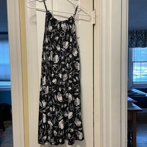 Banana Republic Factory Black and White Floral Dress